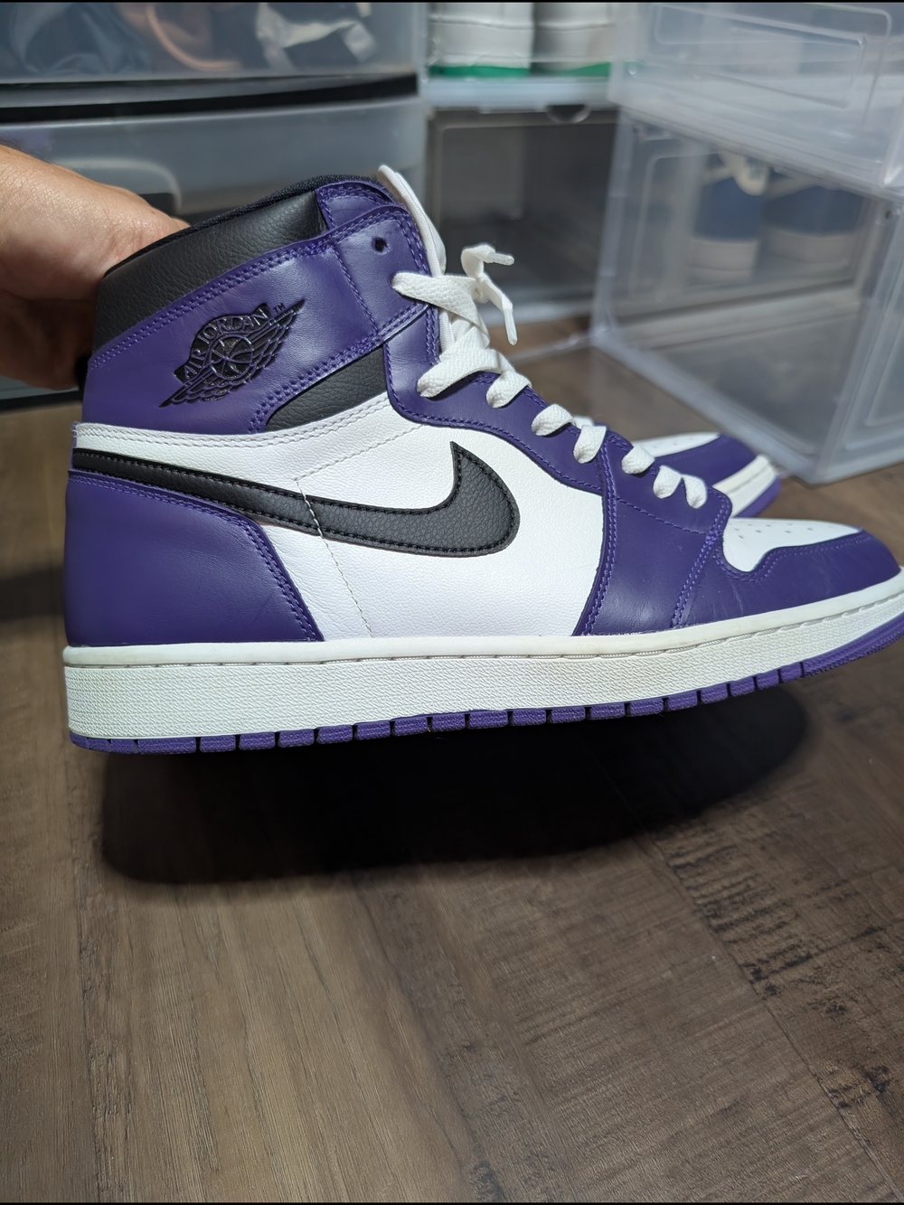 Nike Air Jordan 1 High OG - White, Purple & Black